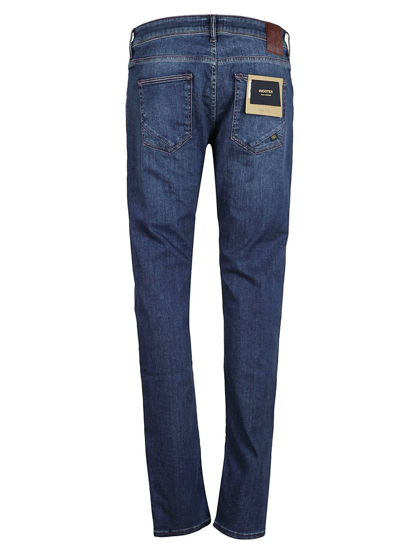Incotex 5P Comfort Slim Fit Blue Stretch Denim Jeans