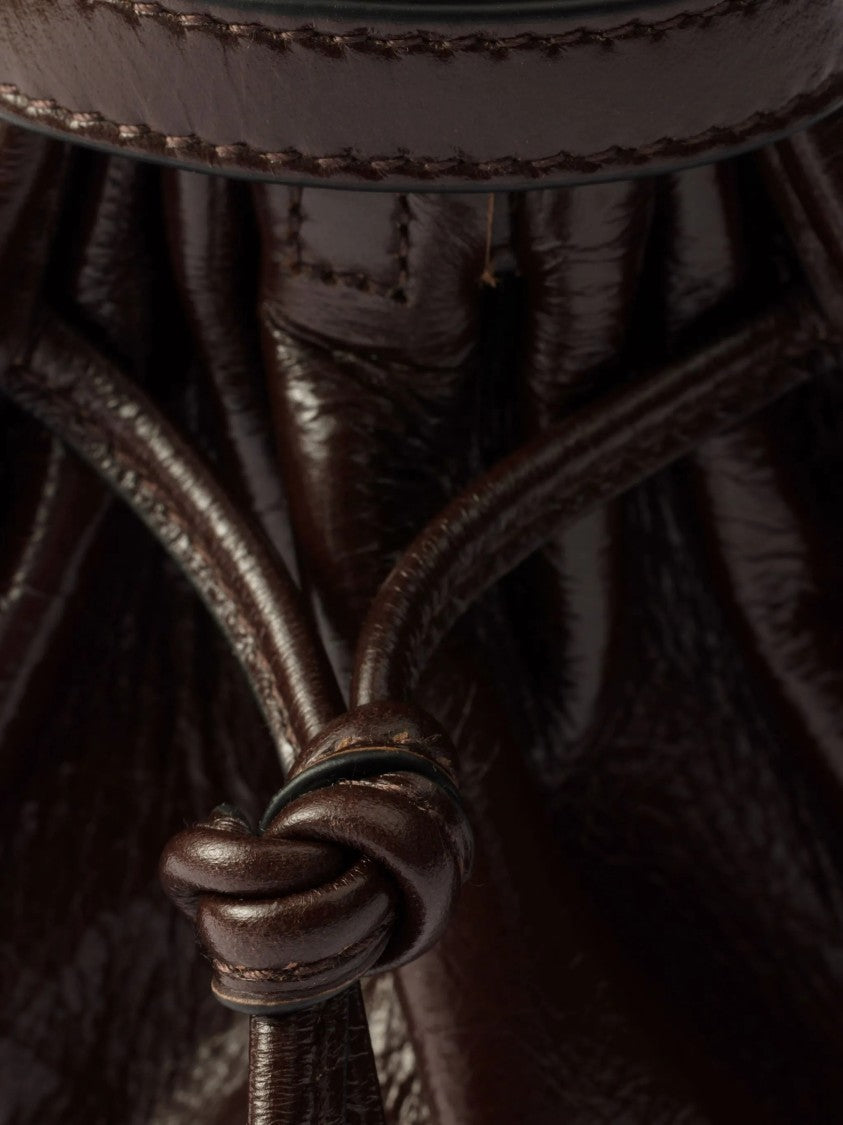 Prada Brown Bonnie Textured Leather Medium Shoulder Bag