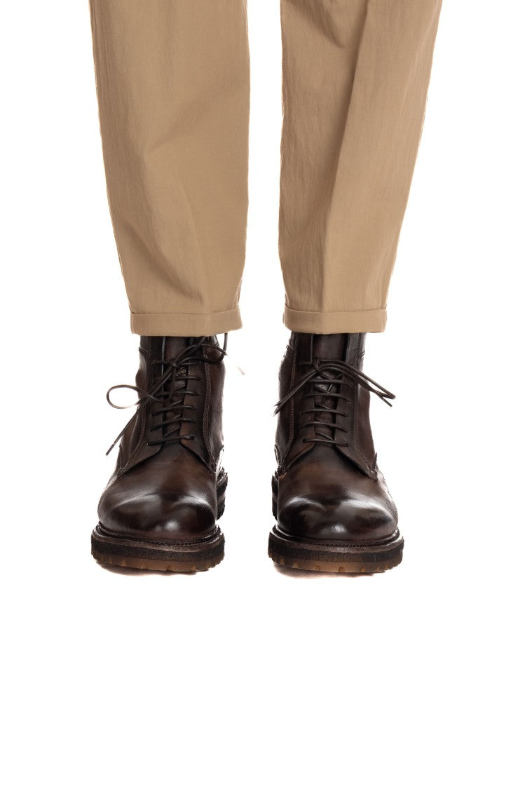 Silvano Sassetti Horse Leather Lace-Up Ankle Boots