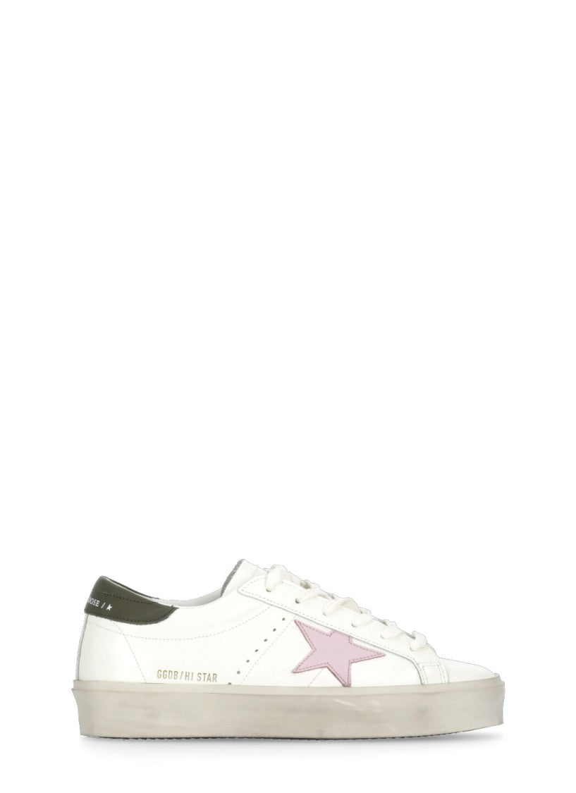 Golden Goose White Sneakers Hi Star