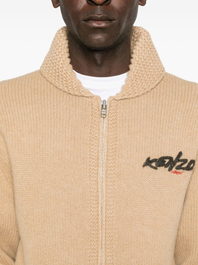 Kenzo Wool Zipped Cardigan
