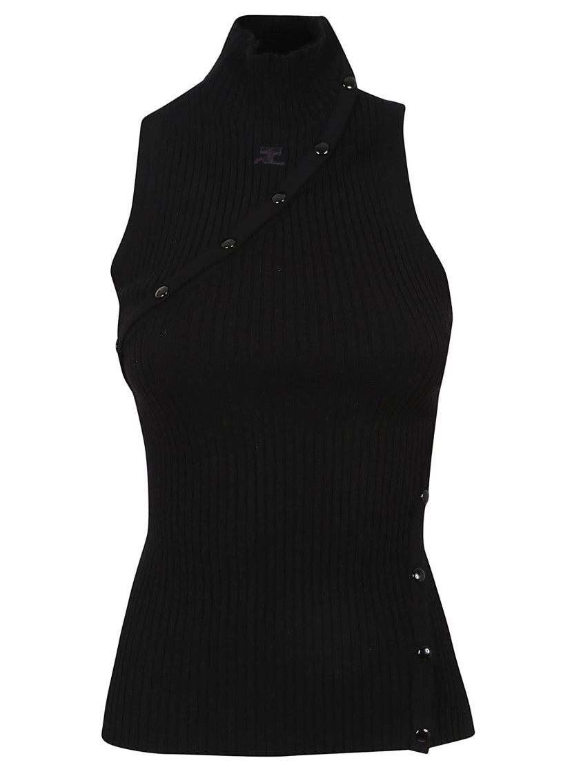 Courrèges High Neck Fitted Top