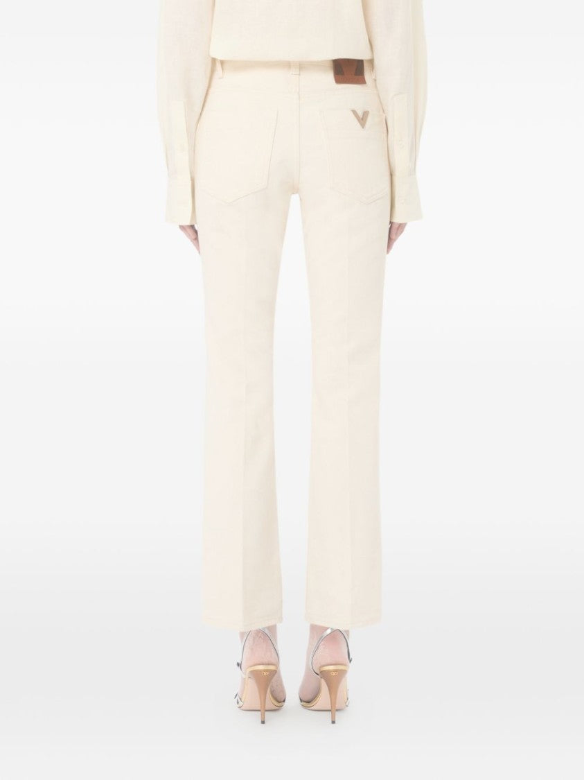 Valentino Garavani Straight-Leg Trousers With Flared Hem