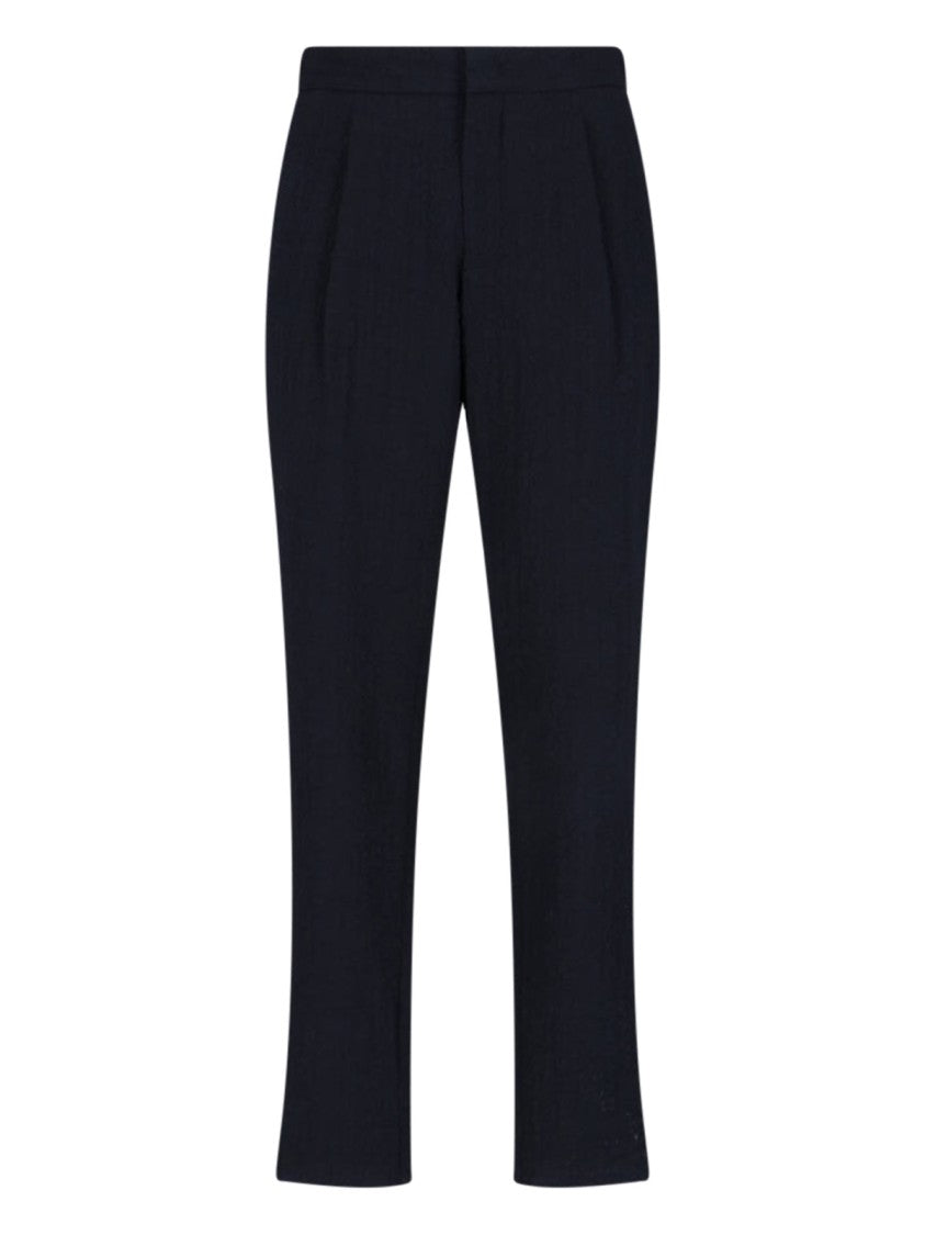 Giorgio Armani Straight-Leg Chinos With Virgin Wool Finish