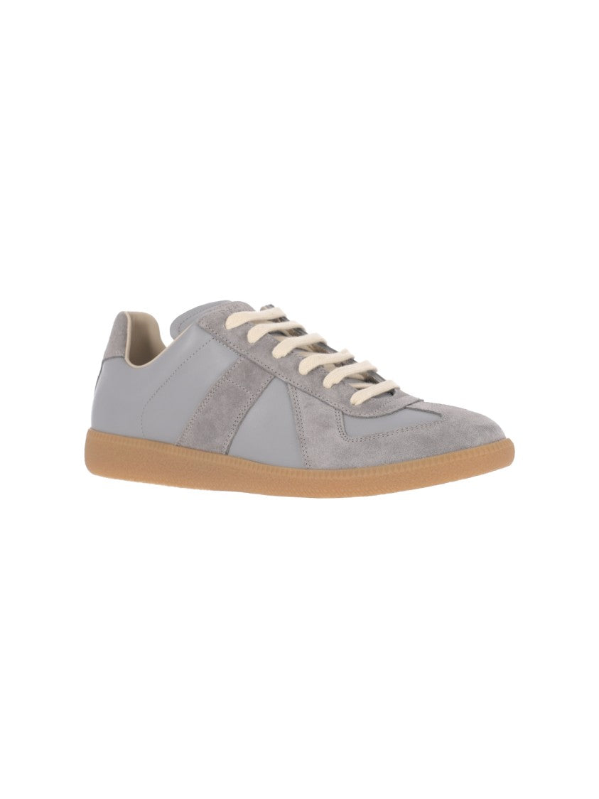 Maison Margiela Light Blue Leather Replica Sneakers