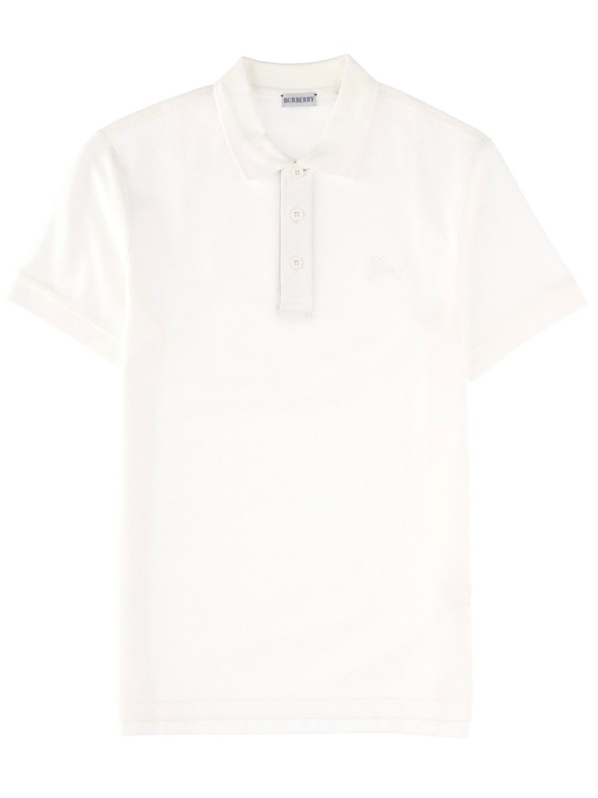 Burberry Beige Cotton Chest Logo Polo Shirt