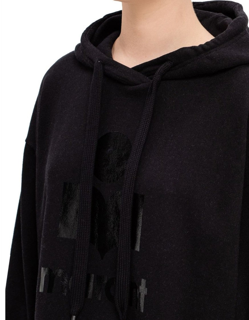 Isabel Marant Black Hoodie With Logo And Relaxed Fit