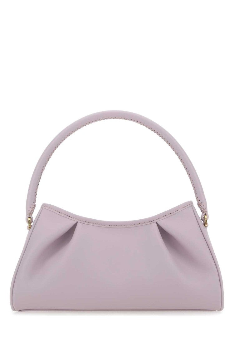 Elleme Lilac Leather Dimple Moon Shoulder Bag