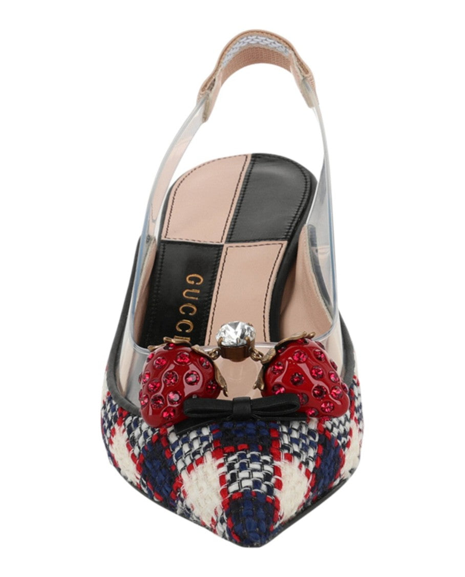 Gucci Eleanor Strawberry Tweed Heels