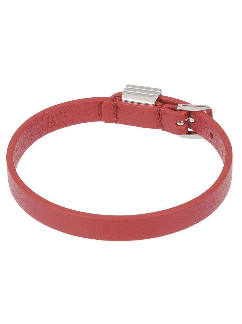 Valentino Garavani Slim Calf Leather Bracelet