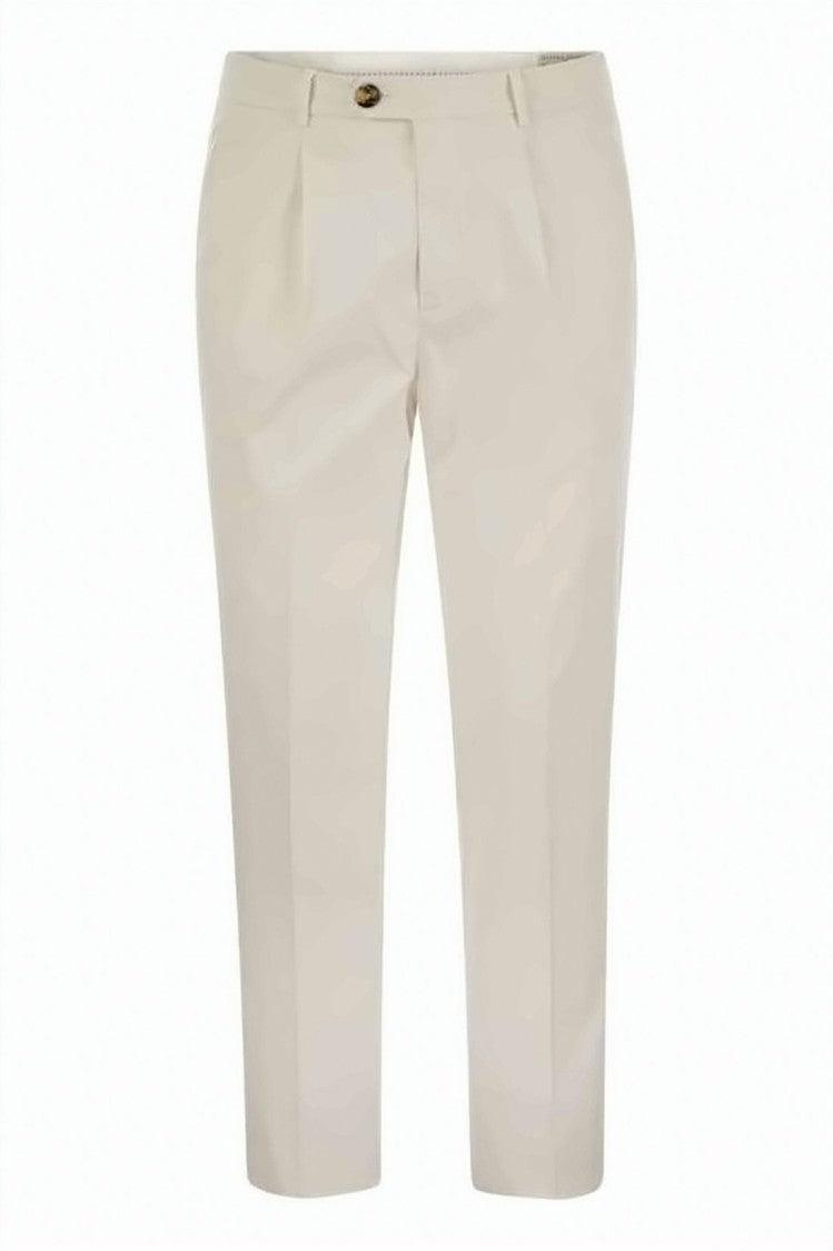 Brunello Cucinelli Tailored Straight Pants With Mid-Rise Waist And Smooth Finish