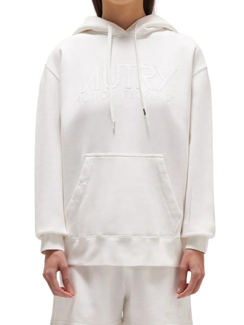 Autry Logo-Embellished Cotton Hoodie With Adjustable Hood
