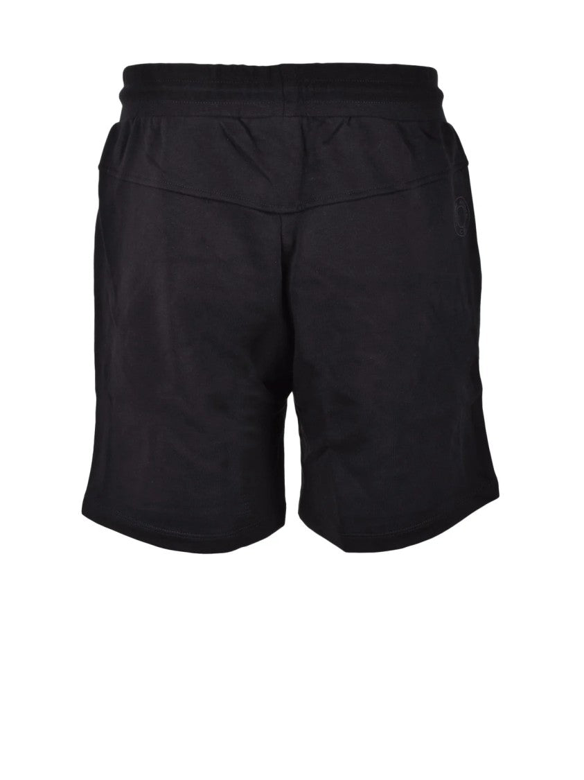 Costume National Black Sweatshirt Elasticated Waistband Cotton Shorts