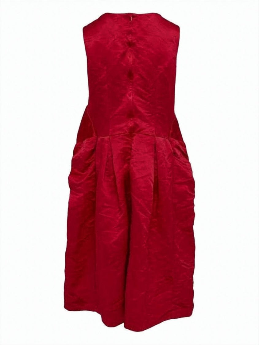 Comme Des Garçons Voluminous Midi Dress With Structured Bodice