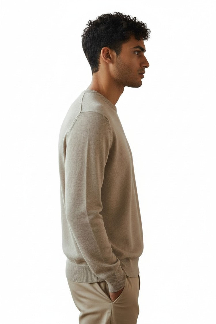 Calvin Klein Long-Sleeved Knit Top In Organic Cotton