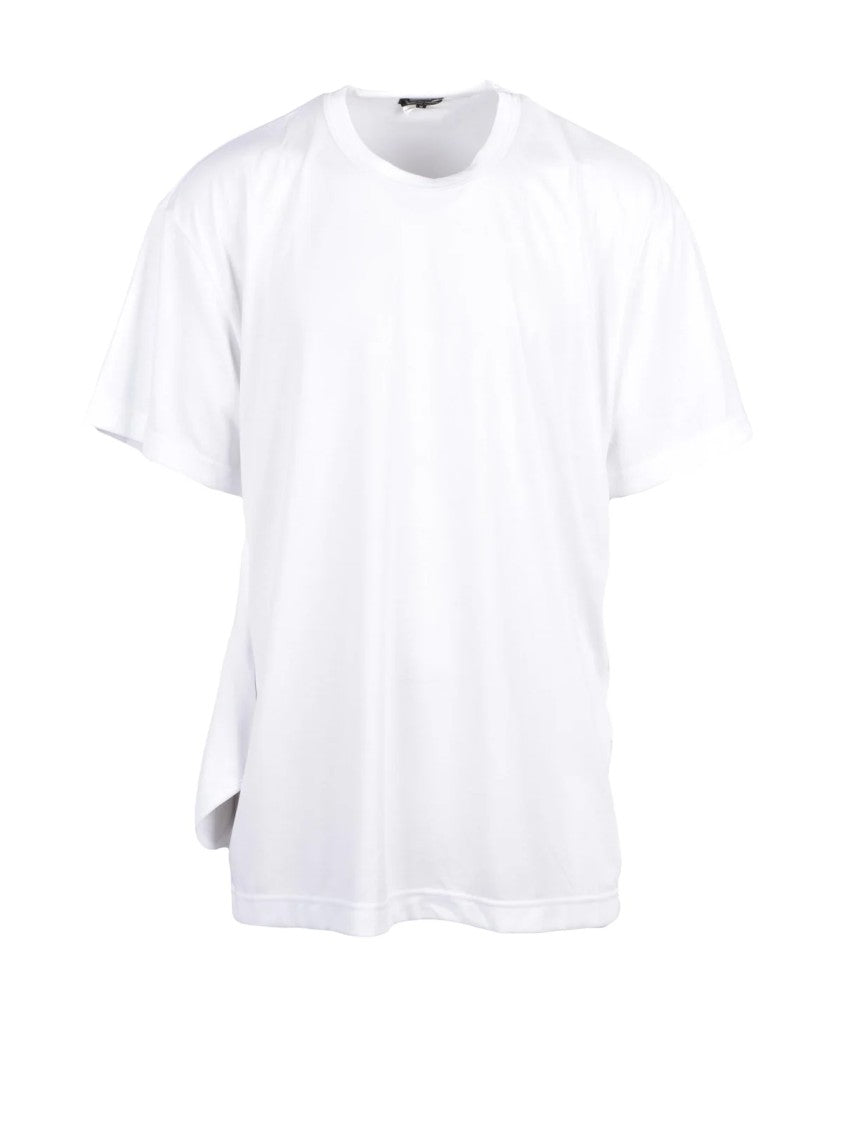 Comme Des Garçons White Flap Detail Oversized Polyester T-Shirt
