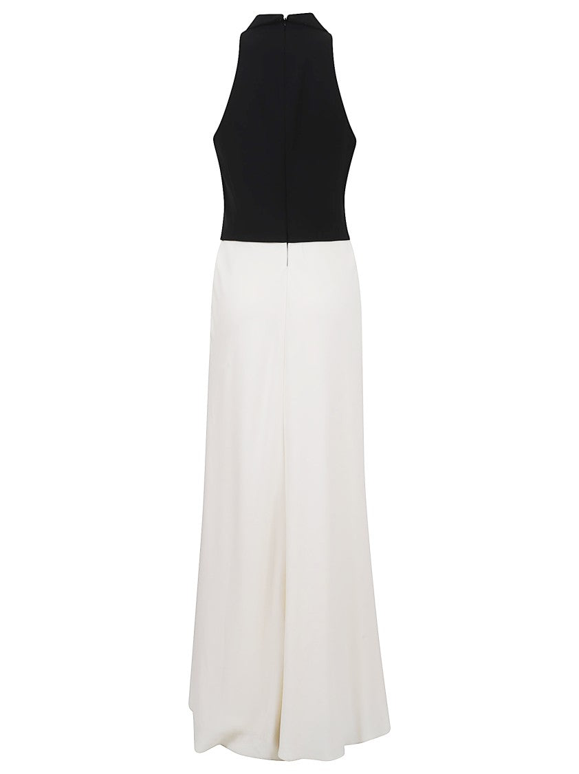 Lauren Ralph Lauren Sleeveless Maxi Dress With Deep V-Neckline