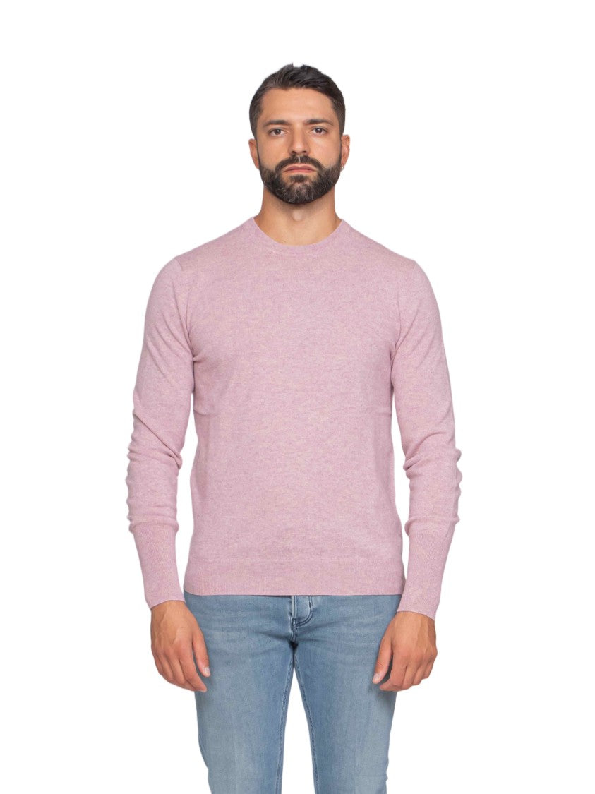 Ballantyne Heathered Knit Sweater With Classic Crew Neckline