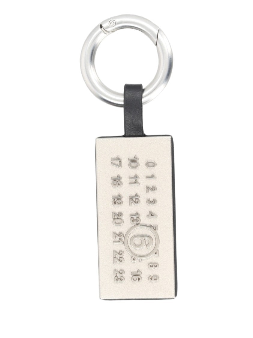Mm6 By Maison Margiela Black Leather Hardware Key Holder