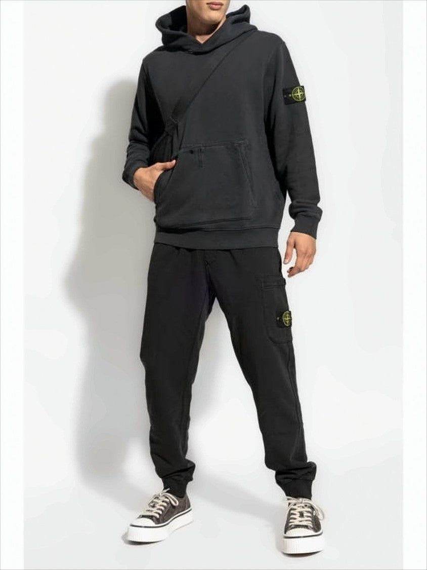 Stone Island Relaxed Fit Black Hoodie