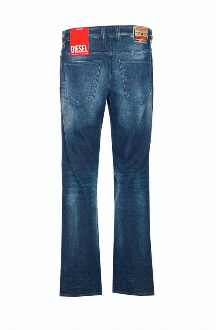 Diesel Straight Leg Denim Pants With Classic Five-Pocket Design