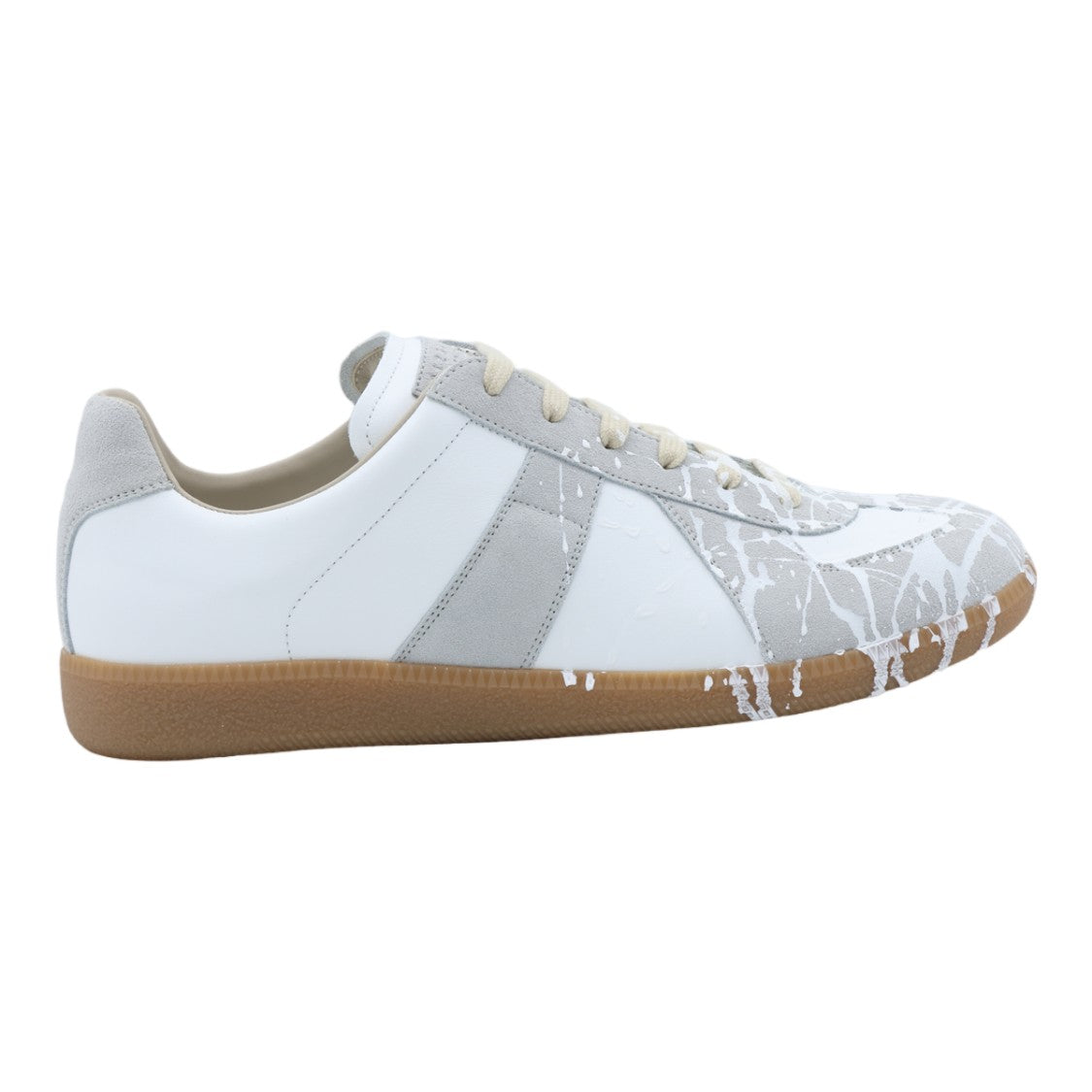 Maison Margiela Low-Top Sneakers With Artistic White Paint Splatter