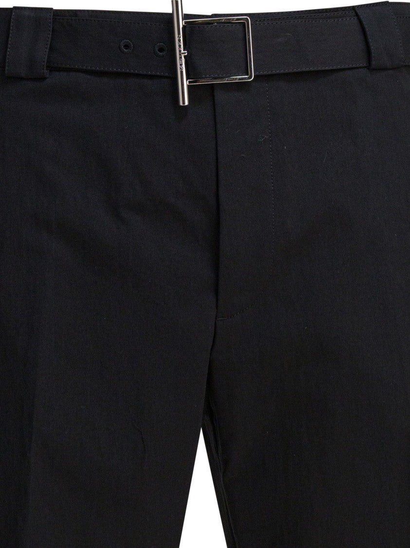 Alexander Mcqueen Straight-Leg Trousers With Belt Detail