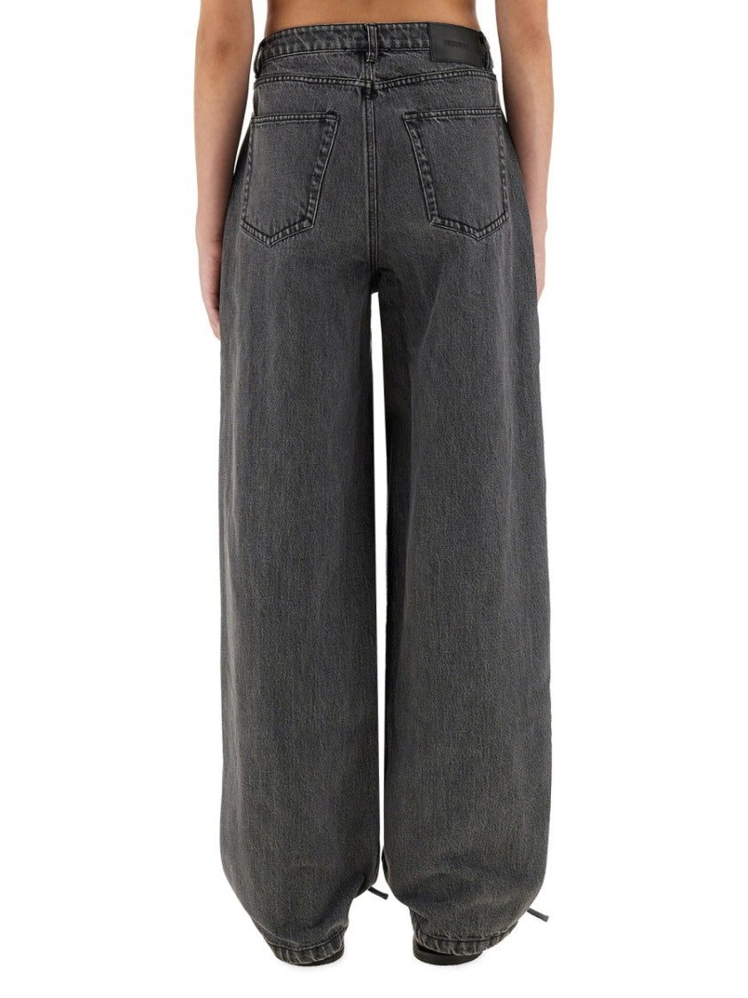 Rotate Birger Christensen Wide-Leg Pants With Lace-Up Detailing In Organic Cotton