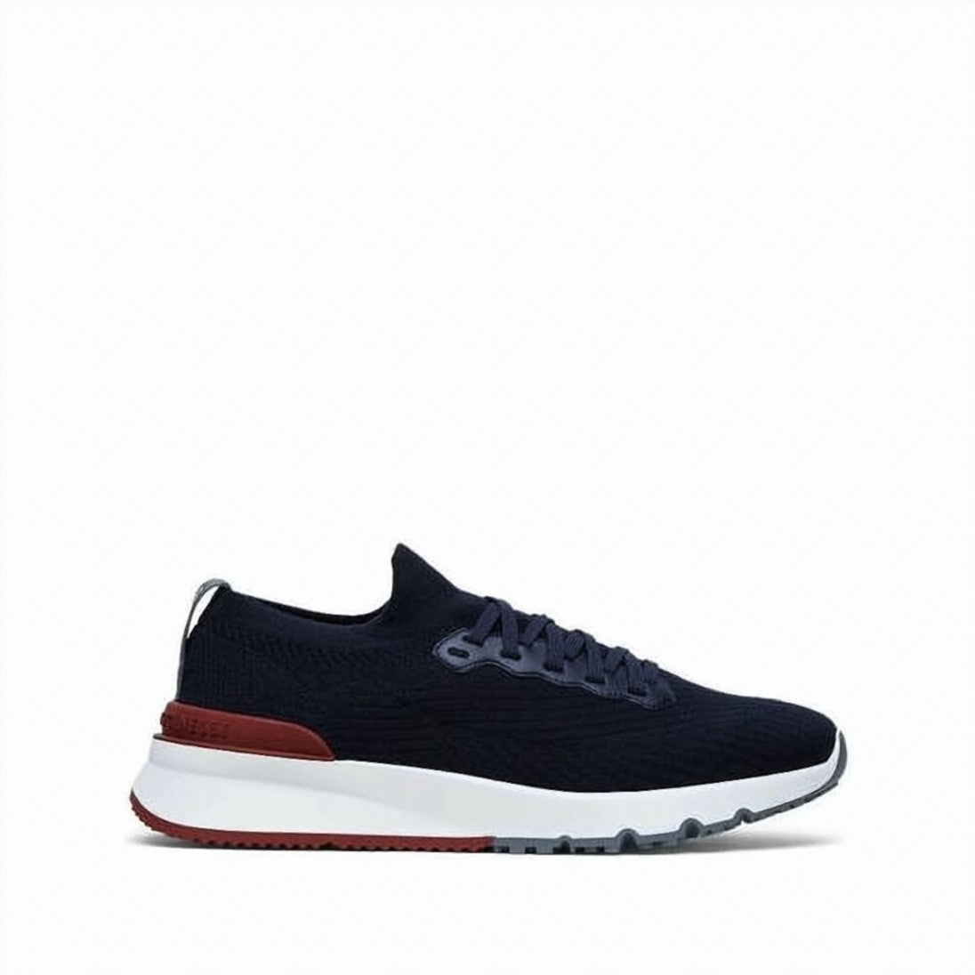 Brunello Cucinelli Knitted Upper Sneakers With Textured Sole
