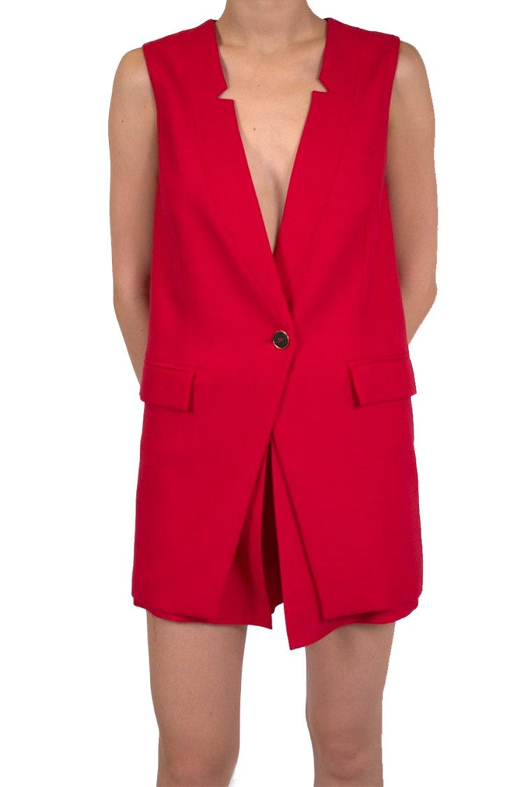 Simona Corsellini Red Crepe Mini Dress