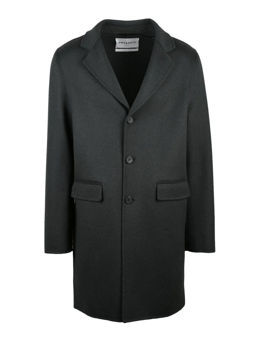 Amaranto Mid-Length Tailored Wool And Cashmere Coat