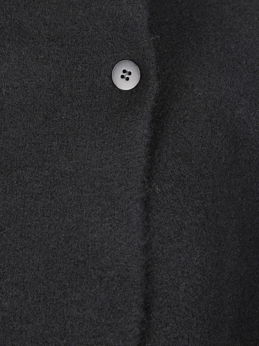 Boboutic Soft Fabric Double-Breasted Jacket With High Collar