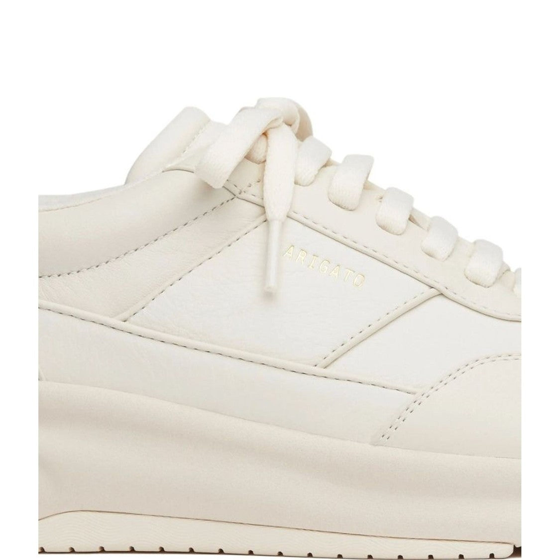 Axel Arigato White Genesis Neo Runner Cushioned Sole Leather Sneakers