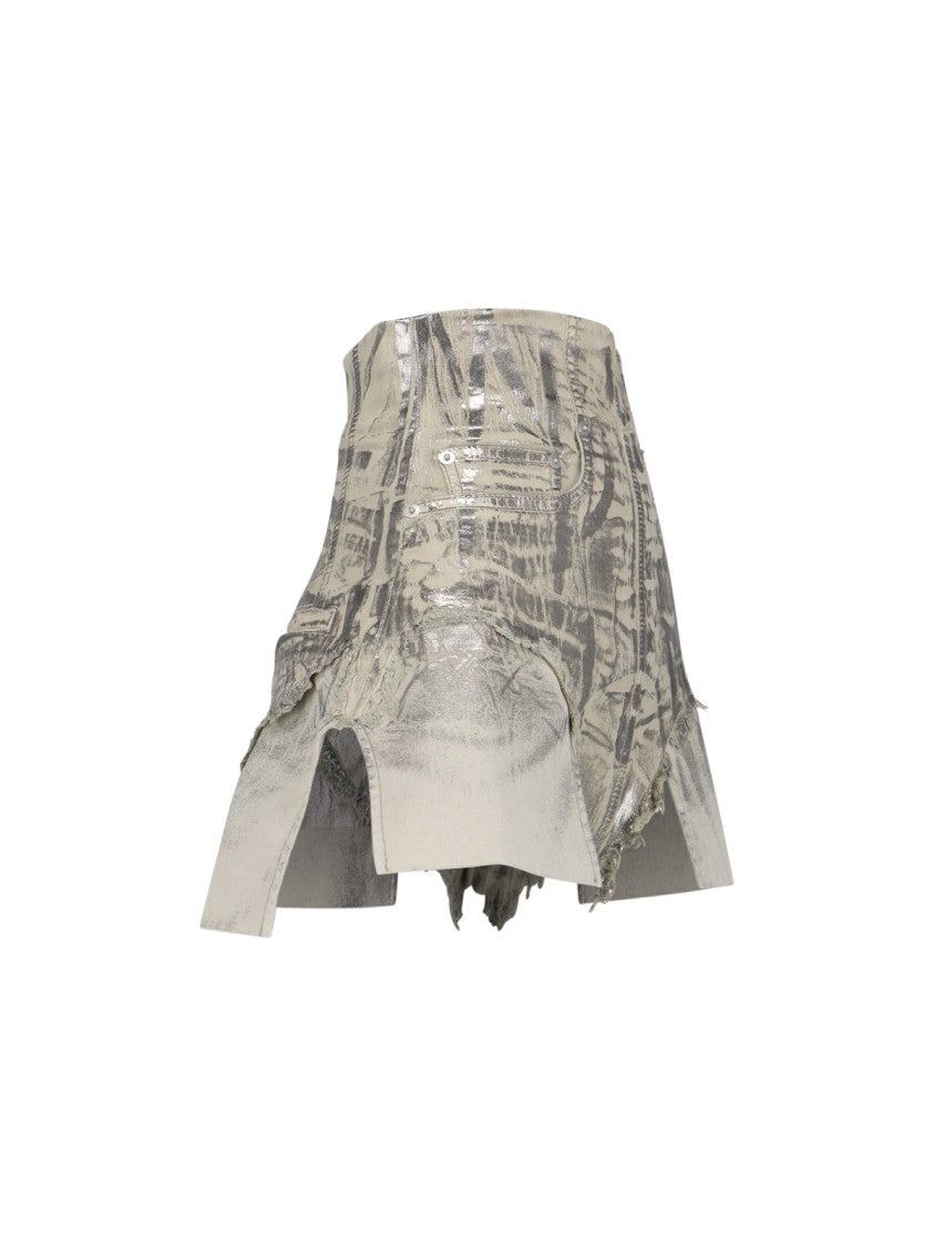 Drkshdw By Rick Owens Concordians Shorts – Metallic Gold