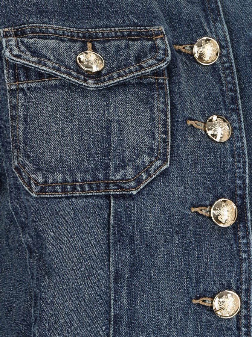 Nili Lotan "Geraldine" Denim Jacket Blue