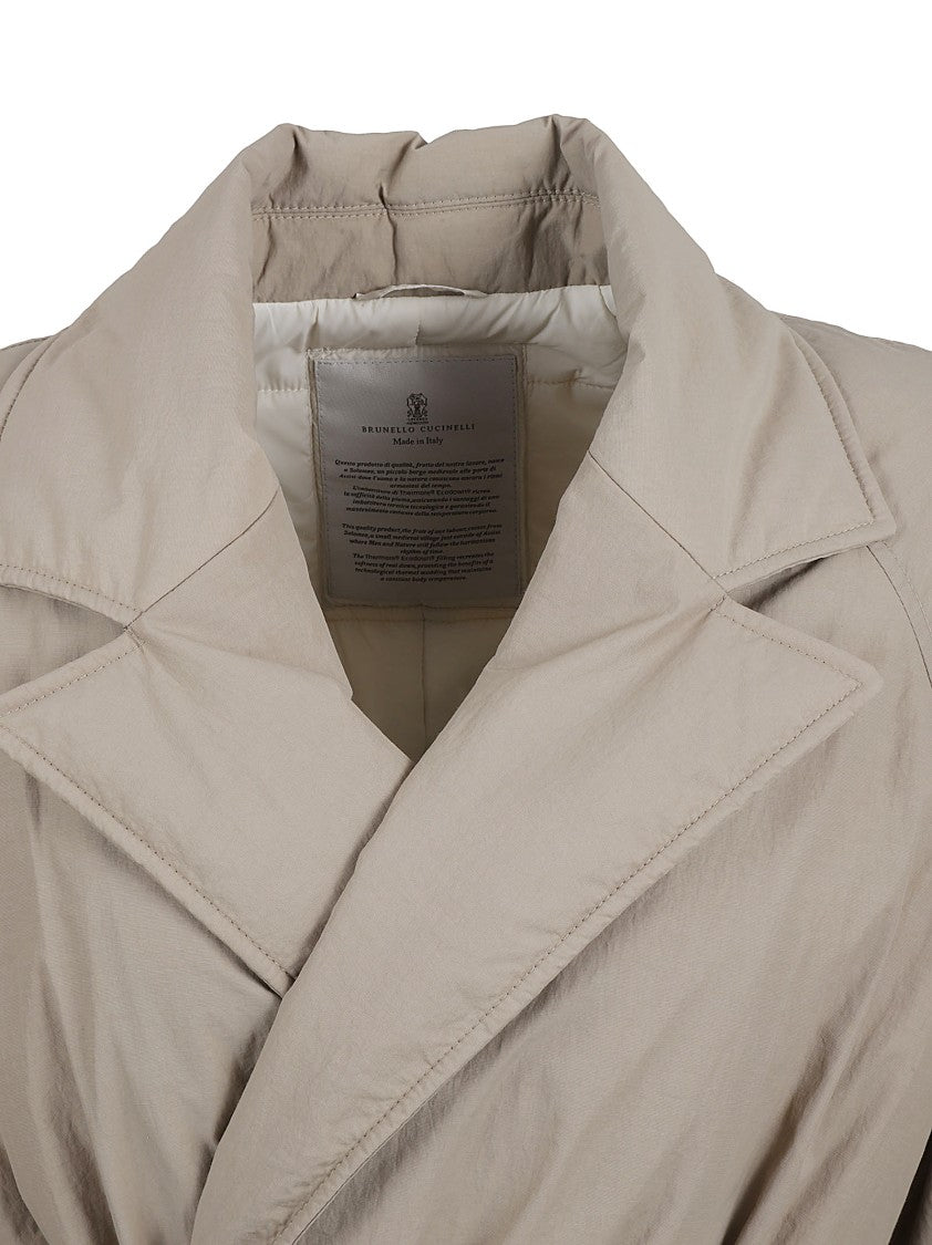 Brunello Cucinelli Trench Coat With Tailored Belt And Adjustable Cuffs