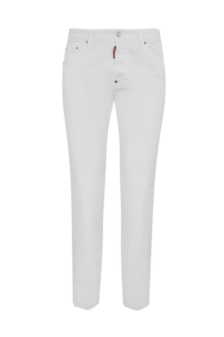 Dsquared2 Tailored White Denim Jeans With Clean Finish