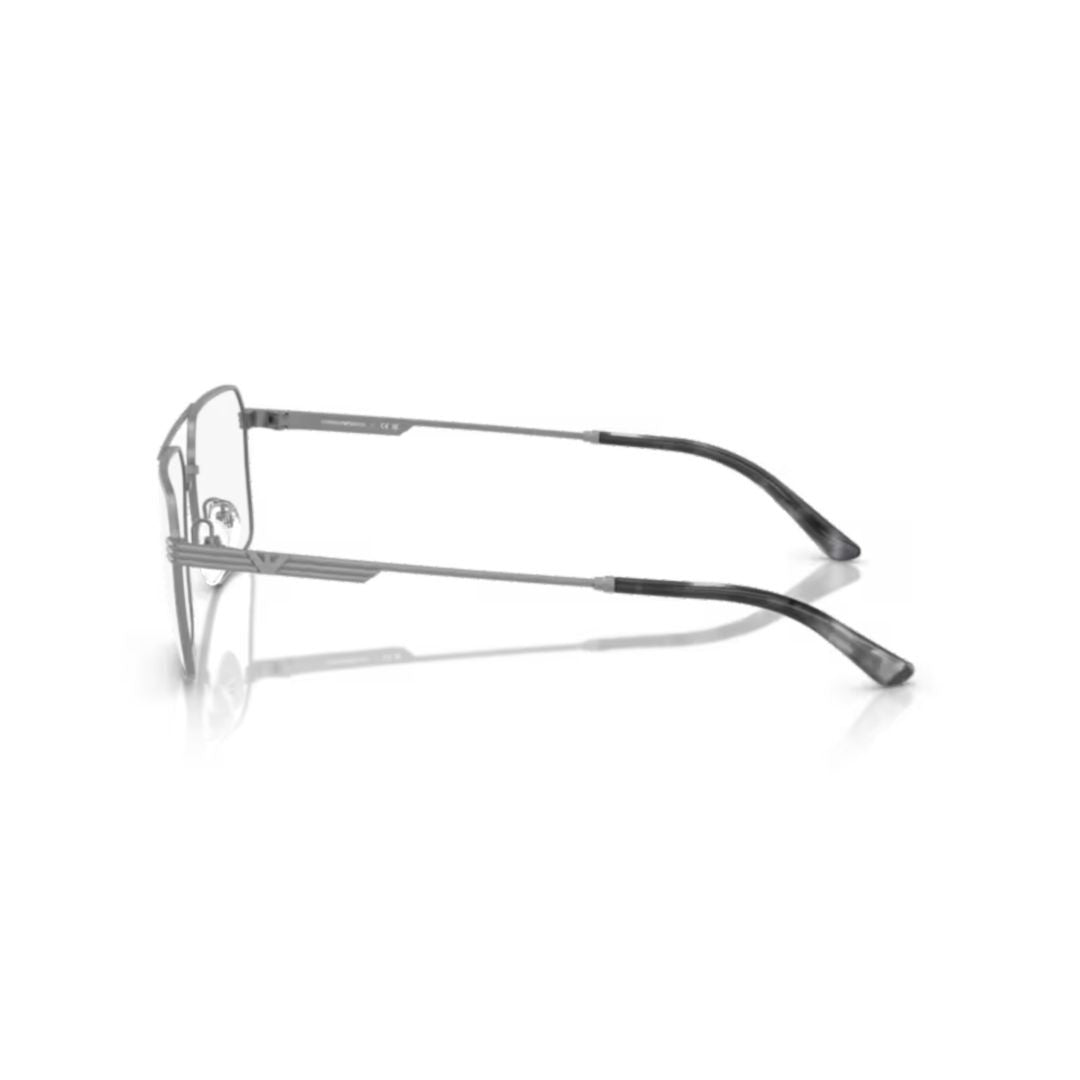 Emporio Armani 0Ea1166 Rectangular Metal Frame Eyeglasses With Double Bridge Design