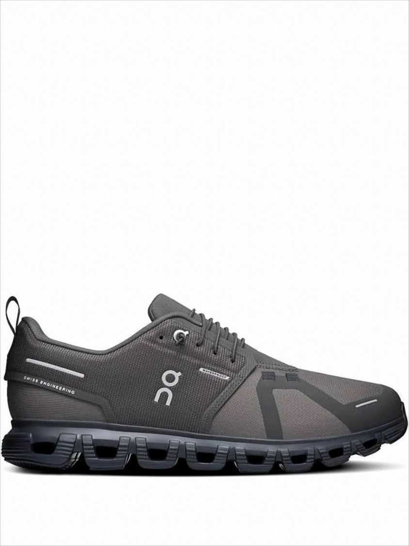 On Running Breathable Black Sneakers With Tpu Overlays