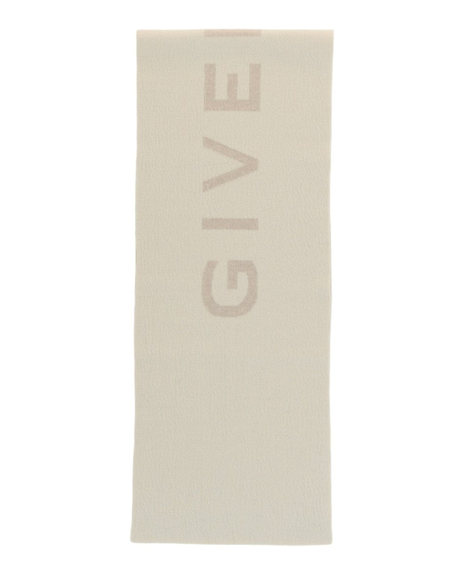 Givenchy Reversible Logo Wool Scarf With Signature 4G Pattern