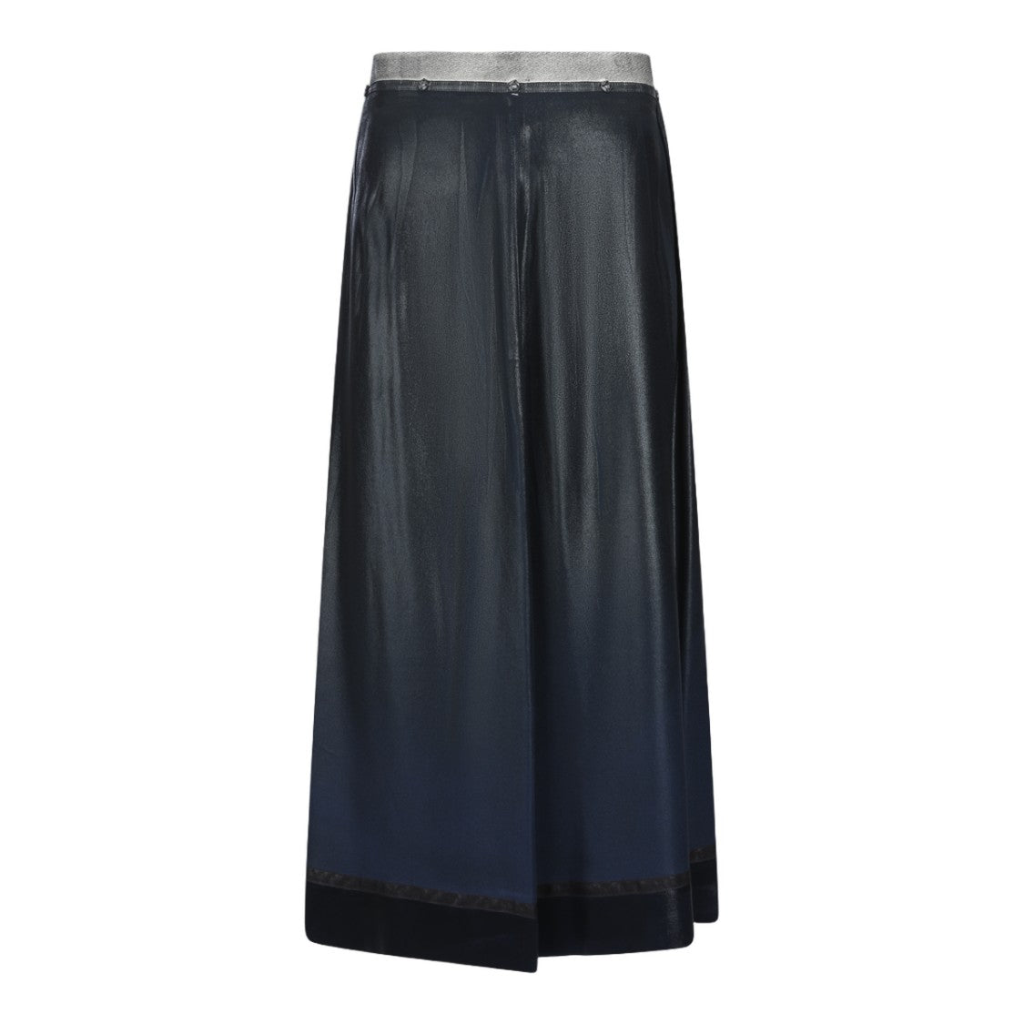 Maison Margiela High-Waisted Black Skirt With Textured Waistband