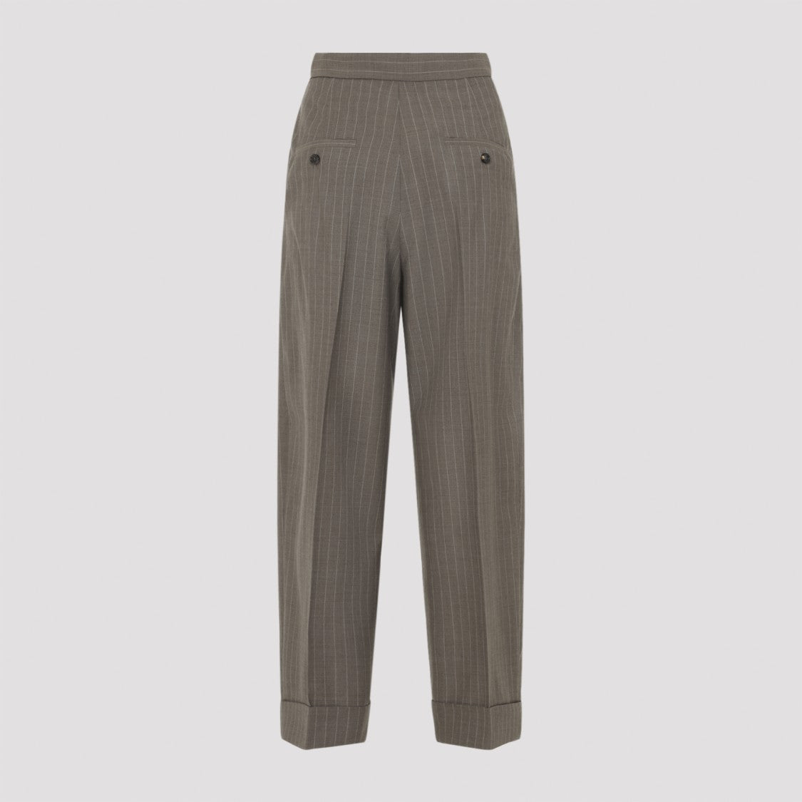 Max Mara Tailored Pinstripe Trousers With High Waist