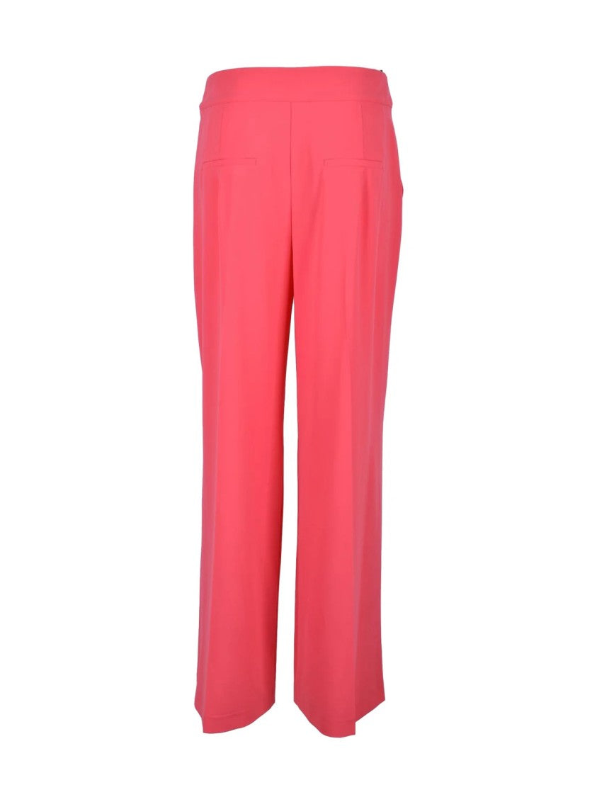Patrizia Pepe Sera Fuchsia Stretch Tailored Pleated Trousers