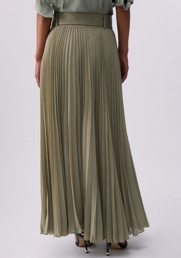 Liu Jo Long Gabardine Pleated Skirt