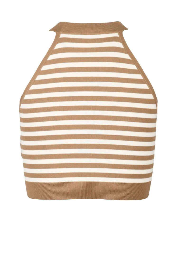 Max Mara Tenna Viscose Blend Top - White/Beige