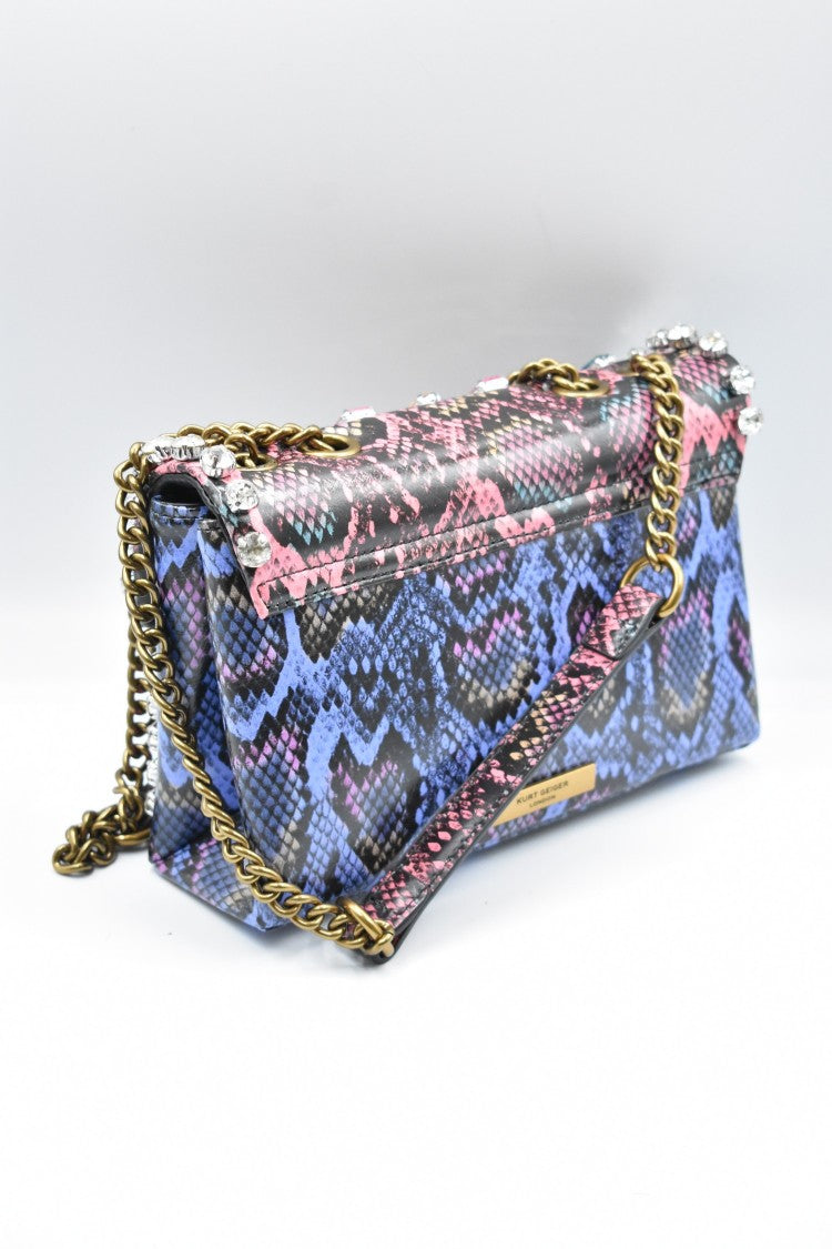 Kurt Geiger Structured Handbag With Snakeskin Pattern