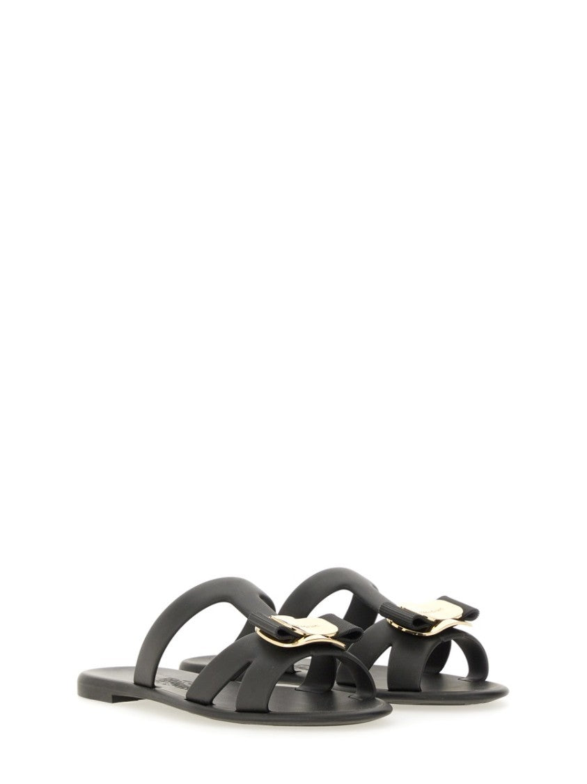 Ferragamo "New Vara" Slide Sandal