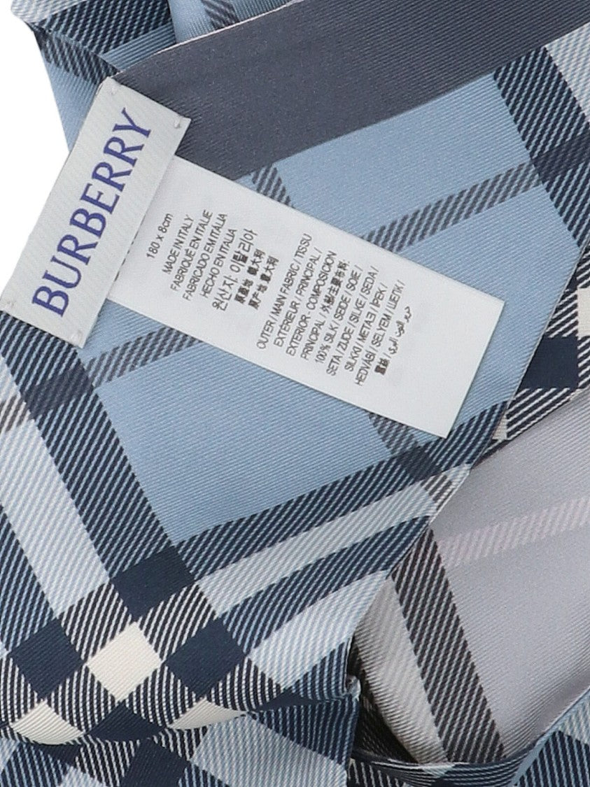 Burberry "Check" Silk Foulard – Grey