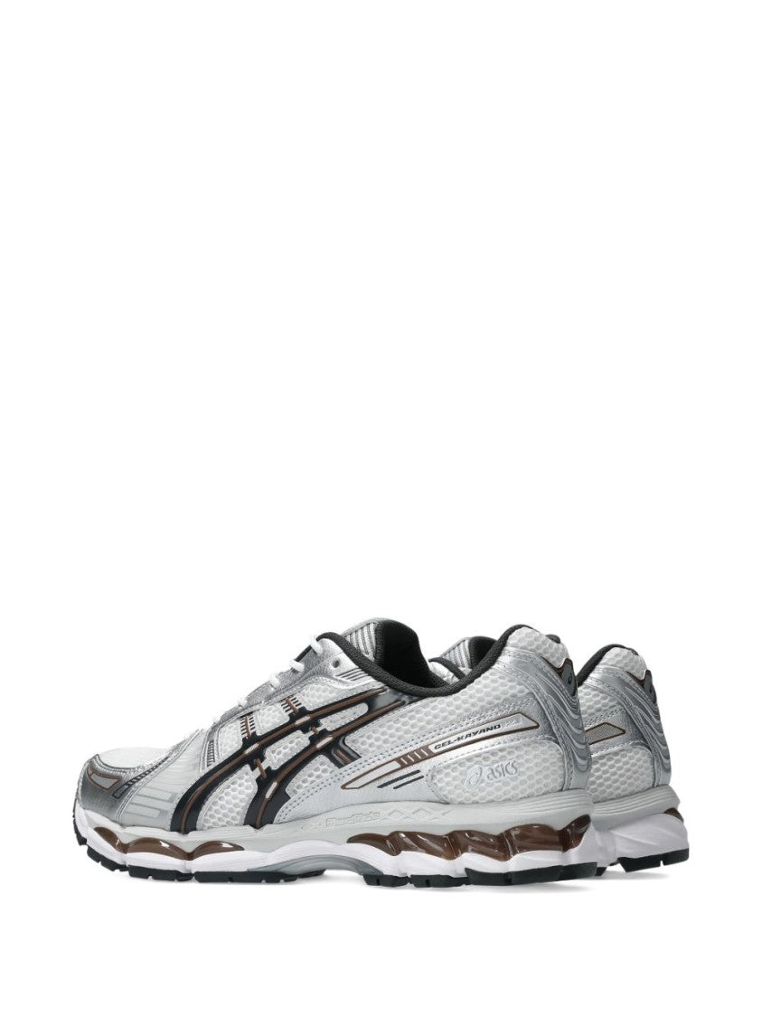 Asics Silver Synthetic Leather Sneakers