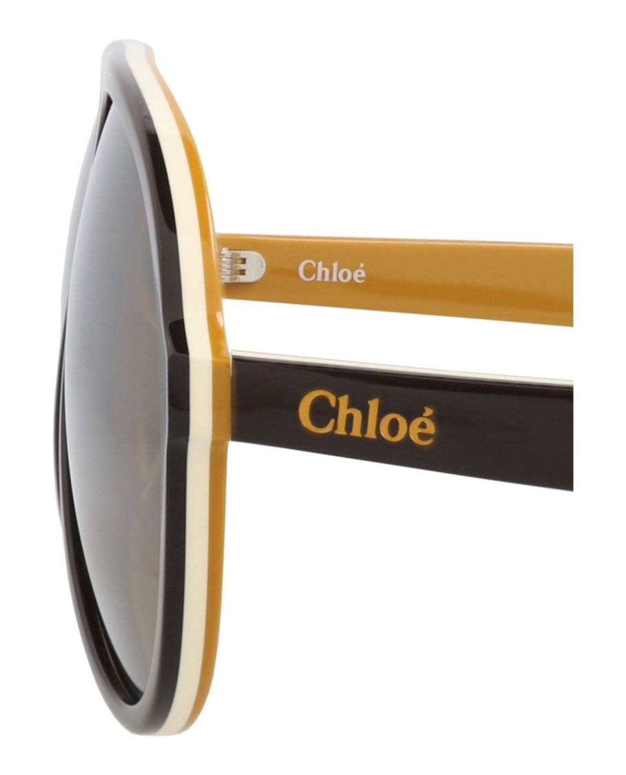 Chloé Aviator-Frame Recycled Acetate Sunglasses